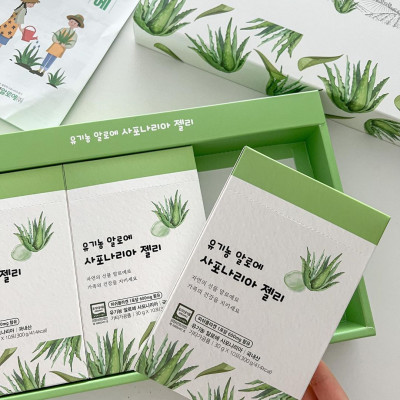 THẠCH COLLAGEN NHA ĐAM SÂM NHO XANH HỮU CƠ (set 30 gói) HỖ TRỢ ĐẸP DA