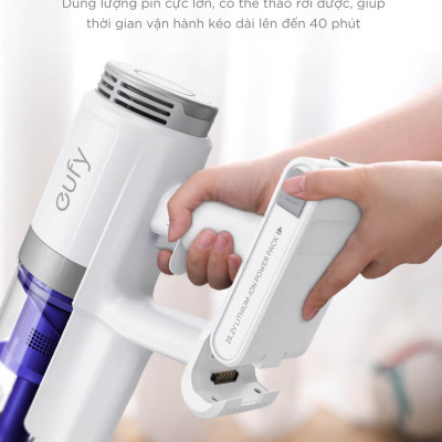 Máy hút bụi cầm tay không dây EUFY HomeVac S11 Go (by Anker) - T2501 - Lực hút 20000 Pa - Công suất hút 120AW - Hàng chính hãng bảo hành 1 năm