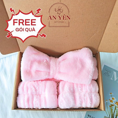 Set Quà Tặng 3 Món Băng Đô Rửa Mặt No.8 Tặng Sinh Nhật Bạn Gái Người Yêu 20/10 8/3, Quà Tặng Học Viên