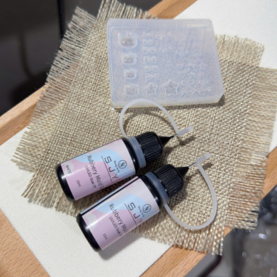 Gel Đổ Khuôn in 3D UV/LED Tạo Hình Charm SJY Rubbery Màu Trắng Trong Làm Nail Siêu Dẻo, Không Cần Top Lại, Chai 15ml Có Vòi Kim Tiện Lợi Kèm Nắp Đậy