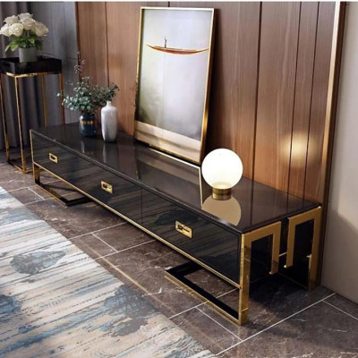 Bàn Trà Và Kệ Tivi Mặt Đá Nhập Khẩu Tundo HHP-SET616-20 Hiện Đại