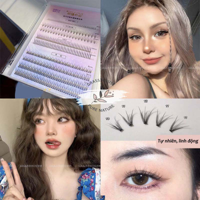 LÔNG MI GIẢ TỪNG SỢI RỜI GIÚP MẮT LONG LANH KHÔNG BỊ NẶNG MÍ MẮT - HỘP 4 QUY CÁCH KÍCH THƯỚC 