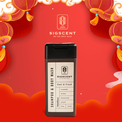 Sữa tắm dầu gội cho nam hương nước hoa 375ml Rebellious thương hiệu SIGSCENT