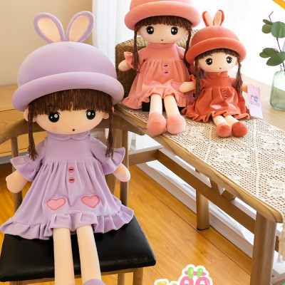 Gấu bông Búp Bê Váy Nhung Tim Hàng Cao Cấp Quà Tặng Dễ Thương Cho Bé