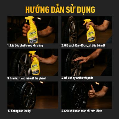 Xịt Dưỡng Và Làm Bóng Vỏ Xe FORMULA 1 615238 680ml Bóng Sâu Tự Nhiên Chống Ngả Màu Lốp Xe - Nhập Khẩu Chính Hãng