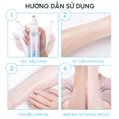Sản phẩm dụng cụ  trang điểm làm đẹp sức khỏe -Xịt chống nắng , chống tia UV chai 150ml , bảo vệ cho cả mặt và toàn thân , giữ ẩm da ,chống thấm nước ,không nhờn ,bết dính không tắc nghẽn lỗ chân lông ,phù hợp với mọi loại da 