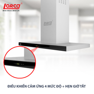 Máy Hút Mùi Chữ T LORCA TA 6007E - Hàng Chính Hãng Cao Cấp Sức Hút Lớn Tiết Kiệm Điện Chống Ồn