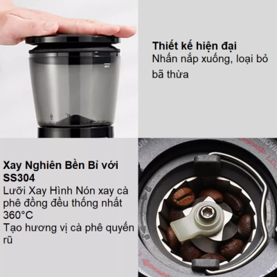 Máy xay hạt cà phê Espresso cao cấp Shardor BD-CG015 - HÀNG CHÍNH HÃNG