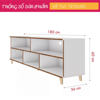 Kệ TV phòng ngủ thiết kế ấn tượng SMLIFE Tetsuro