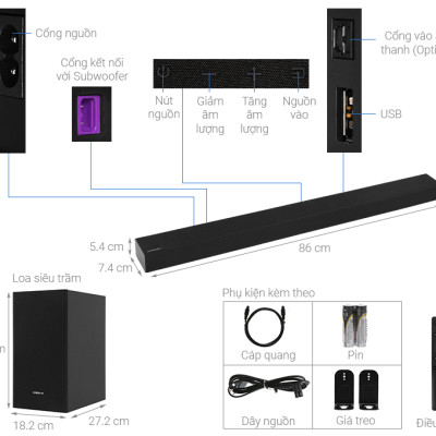 Loa thanh Soundbar Samsung T420 Model 2020  - Hàng chính hãng
