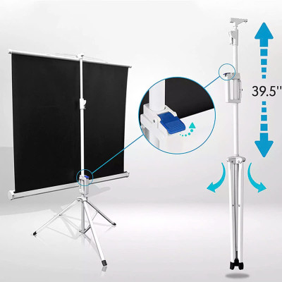 Màn chiếu di động 3 chân 100 inch, 120 inch, 135 inch chính hãng Apollo bảo hành 12 tháng tiện gọn dễ dàng di chuyển - Hàng nhập khẩu