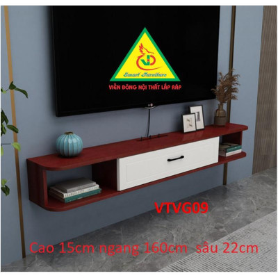 Kệ Ti Vi Treo Tường Trang Trí VTVG09 - Nội Thất Lắp Ráp