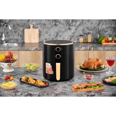 Nồi chiên không dầu 5.5L FUJIHOME A5B công suất mạnh 1500W, nồi chiên giá rẻ, đa năng - Hàng chính hãng