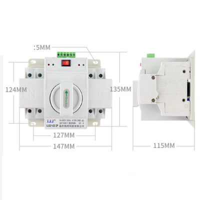 Bộ chuyển đổi nguồn tự động ATS 2 pha 100A/220V có gián đoạn <2S