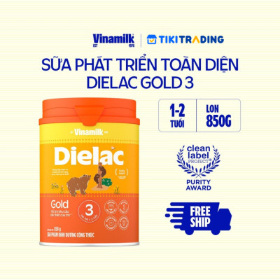 Sữa bột Vinamilk Dielac Alpha Gold 3 850g (cho trẻ từ 1 - 2 tuổi)