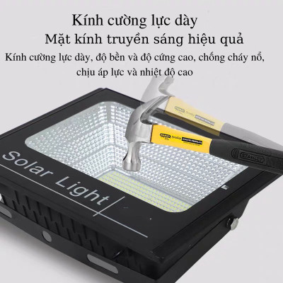 Đèn  Năng Lượng Mặt Trời ,Đèn Pha Năng Lượng Mặt Trời IP67,Vỏ Nhôm Đúc, Sáng Liên Tục 500W Chống Nước Cao Cấp  nhập khẩu