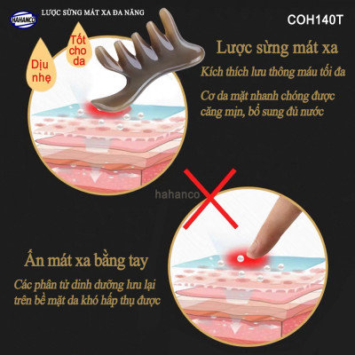 Lược sừng đa năng thần thánh (Size: M - 11cm) Mát xa làm đẹp.