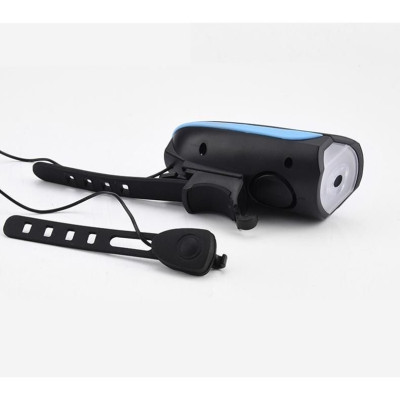 Đèn còi xe đạp 7588-B kháng nước tốt dễ dàng lắp đặt 3 chức năng sáng còi tiếng kêu to rõ