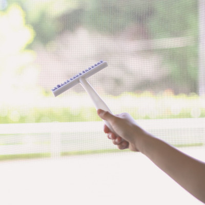 Cây bàn chải vệ sinh rèm cửa/cửa kính Kokubo 26cm thiết kế tay cần chắc chắn - Hàng nội địa Nhật Bản