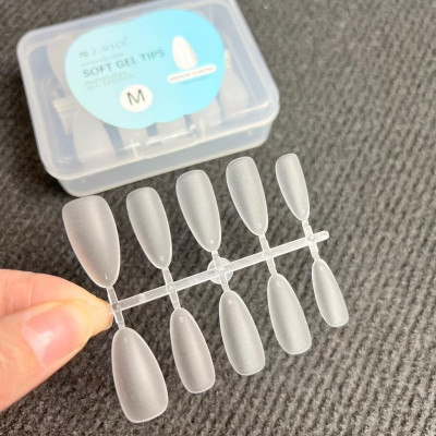 Hộp 100 Móng Úp Nhám Trong JNICE Đủ Form Bầu Nhọn Thang Làm Nailbox Tiện Lợi Size S, M Theo Vỉ 10 Móng Nữ Women dụng cụ nail box