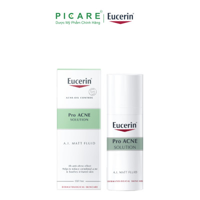 Kem Kiểm Soát Dầu cho Da Mụn Eucerin ProACNE Solution Matt Fluid (50 ml)