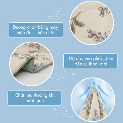 [CHĂN HÈ MÁT LẠNH] Mền lạnh I Cool Advance NIN House NM8033 160x210cm | Chần Ice Silk lạnh như tencel, Chăn điều hoà nhiều độ