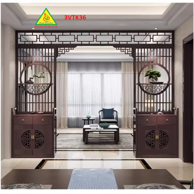 Vách ngăn phòng khách , vách ngăn phòng khách hiện đại 3VTK36 - Nội thất lắp ráp Viễn Đông Adv