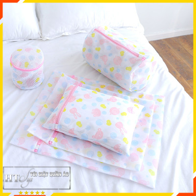 Bộ 5 túi giặt quần áo-HT SYS-Túi giặt đồ lót, tất, bảo vệ quần áo họa tiết đẹp