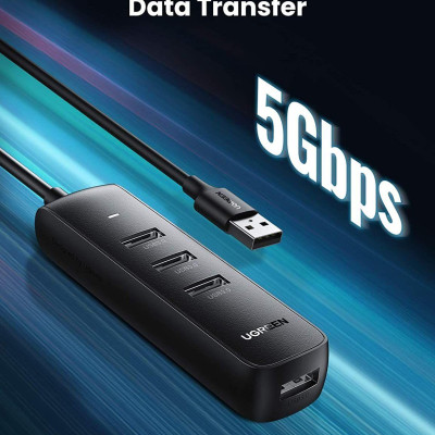 Ugreen UG80657CM416TK 1M Black Usb 3.0 4 Ports Hub - HÀNG CHÍNH HÃNG