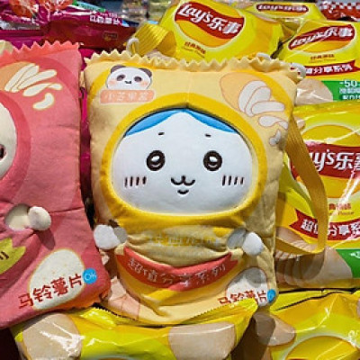 Chiikawa snack bag gấu bông COSPLAY gói Bimbim hài hước vô tri khoai tây chiên túi Usagi búp bê