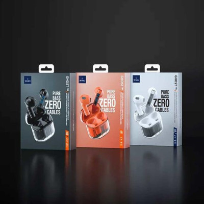 Tai Nghe Wiwu Ghost TWS Tương thích với điện thoại di động, Dj, chơi game, Thể thao, du lịch, không thấm nước, chống ồn - Hàng chính hãng