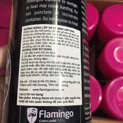 Dung dịch dưỡng bóng lốp Flamingo 650 ml dạng bọt