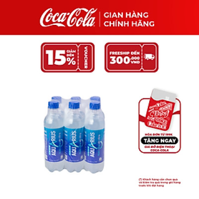 Lốc 6 Chai Nước Uống Thể Thao Aquarius (390ml / Chai)
