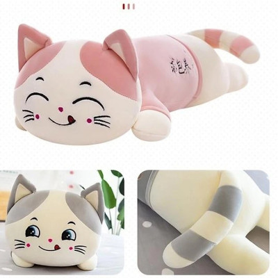 Thú nhồi bông mèo nhếch mép màu hồng - Size từ 75cm đến 1m1 - Quà tặng gấu bông mèo dễ thương.