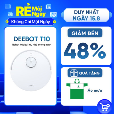 Robot hút bụi lau nhà Ecovacs Deebot T10_Lực hút 3000 Pa _Hàng chính hãng_Bản Quốc tế