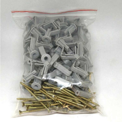 COMBO 10 BỘ TẮC KE BƯỚM, VÍT NỞ BƯỚM DẠNG MỎ NEO,  BẮT VÍT TƯỜNG, THẠCH CAO, GỖ,CHO MỌI LOẠI VẬT LIỆU, SIÊU GIỮ CHẮC.