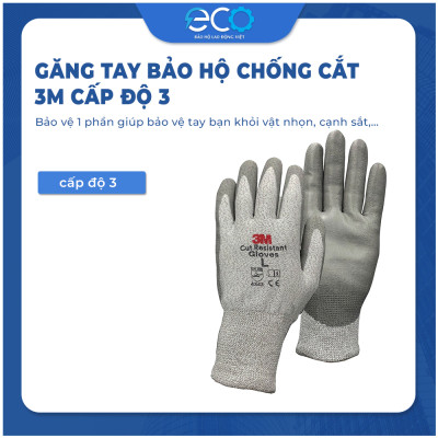 Găng Tay 3M Chống Cắt Cấp Độ 3 – Bám Chắc, Chống Trượt – Dùng Cho Cơ Khí, Xưởng Gỗ, Sửa Xe