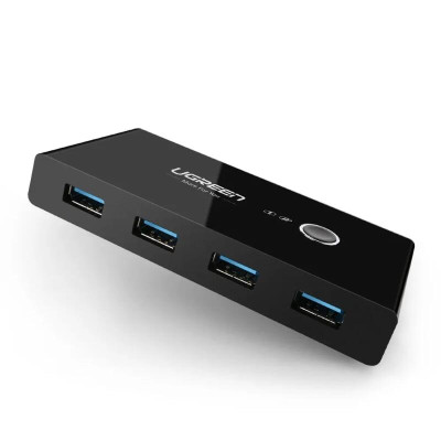 Ugreen UG30768US216TK Bộ chuyển mạch USB 3.0 gộp 4 thiết bị vào 2 máy tính cao cấp - HÀNG CHÍNH HÃNG