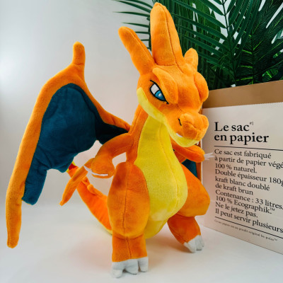 Gấu bông pokemon rồng lửa Charizard Lizadon siêu ngầu (40cm) khớp bẻ tạo kiểu hàng chính hãng pokemon full tem full tag