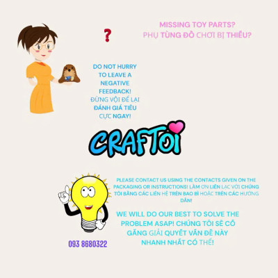 KIM NHỰA Bộ Thủ Công Trẻ Tự Làm Thú Bông 5+ CAT BAG Craftoi Felt Sewing toy prepunched holes plastic needle