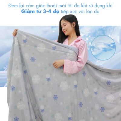 [CHĂN HÈ MÁT LẠNH] Mền lạnh I Cool Advance NIN House | Chăn mền Ice Silk fabric siêu mát lạnh cao cấp 160x210cm màu NM8031, Chăn điều hoà nhiều độ