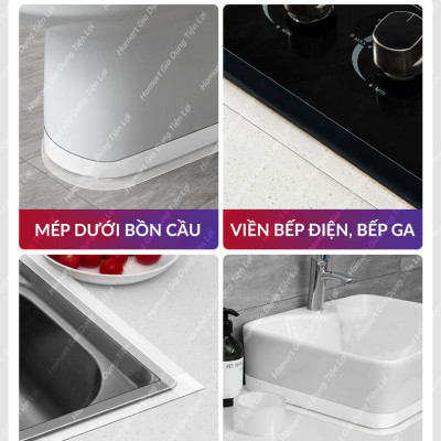 Băng Keo PVC Dán Viền Bếp Chống Dầu Mỡ Bản 3.8cm Băng Dính Dán Mép Tường Chống Ẩm Mốc