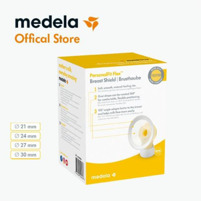 Phụ kiện máy hút sữa Medela, 1 phễu Flex size 21/24/27/30mm - Có vành silicon mềm, thiết kế hình oval đem lại sự thoải mái