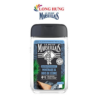 Gel tắm 92% hữu cơ Le Petit Marseillais 4 in 1 (250ml) - Hàng chính hãng