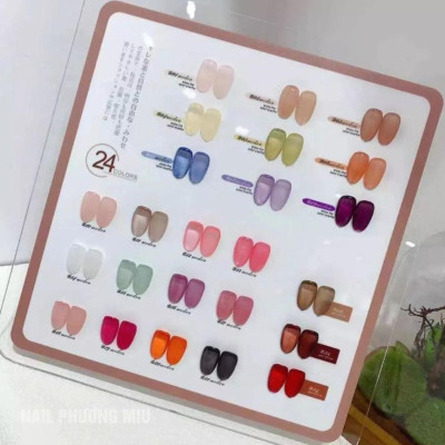 Set Sơn Thạch Very Good Nail 24 Màu Tặng Bảng Màu Mica Sơn Sẵn Chất Đậm Mướt, Màu Chuẩn Bền Bóng Chuyên Dùng Làm Nail Nữ Women