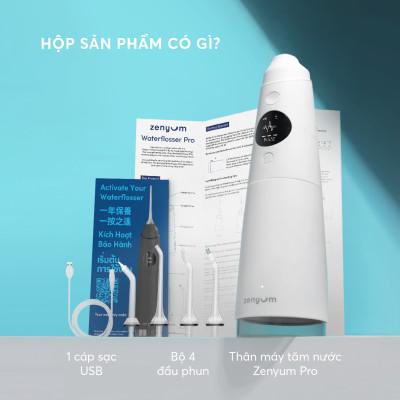 Máy Tăm Nước Zenyum Pro - Màu Đen/Trắng/Hồng