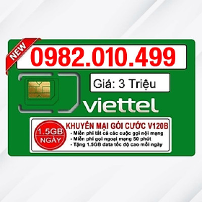 Sim Viettel số đẹp - Hàng chính hãng - 0982.010.499