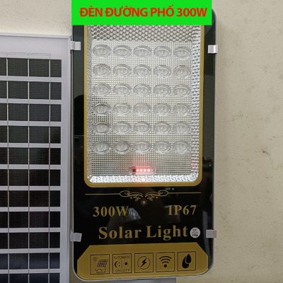 Đèn LED năng lượng mặt trời bàn chải, đường phố 300w