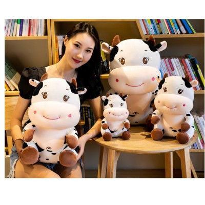 Gấu bông bò sữa cao cấp, quà tặng thú nhồi bông bò
