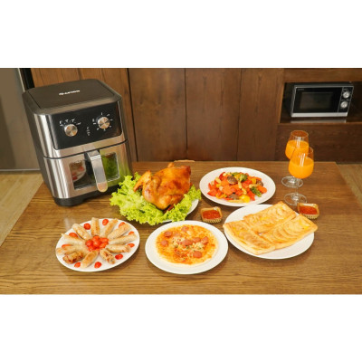 Nồi chiên không dầu Rapido RAF 8.0M dung tích 8L chiên gà vịt nguyên con, chống dính an toàn - Hàng chính hãng